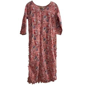 Anouk Women's Floral Print Maxi Dress Multicolor Size L Casual Spring